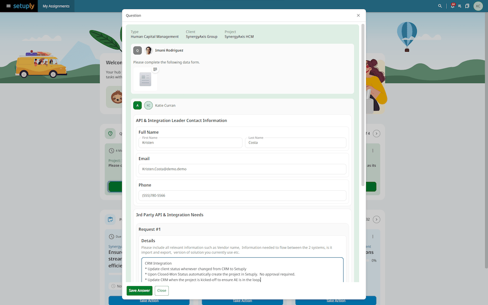Client Onboarding Resources Setuply - Classic Sunset Design - Desktop